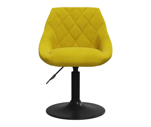 Okretne kuhinjske stolice, 2 kom, Senf žuta, Baršun