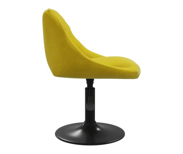 Okretne kuhinjske stolice, 2 kom, Senf žuta, Baršun