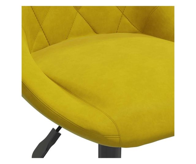 Okretne kuhinjske stolice, 2 kom, Senf žuta, Baršun