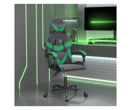 Gaming stolica, crna i zelena, umjetna koža