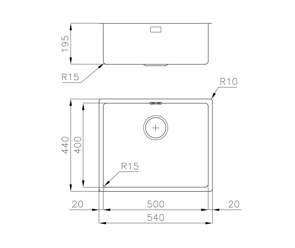 Премиум кухненска мивка, Foster, KE R15, 54 x 44 см, PVD покритие, Бронз - 2