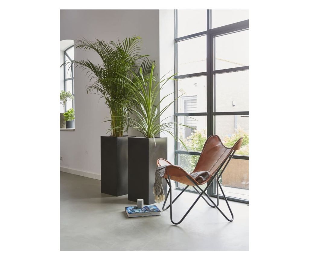 Capi Urban Smooth саксия, черна, 36x79 см, правоъгълна - 3