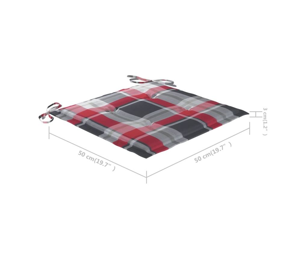 Градински столове с масичка за чай и възглавници, масивно акациево дърво - 12