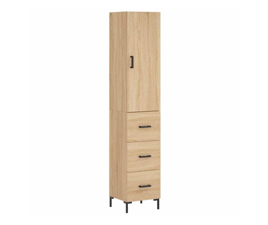 Visoka ormar, hrast sonoma, 34,5x34x180 cm, obrađeno drvo - 2
