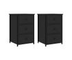 Noćni ormarići, 2 kom, crni, 40x36x60 cm, konstruirano drvo thumbnail 2