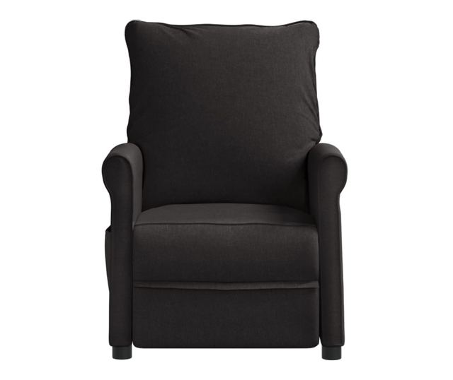 Električni naslanjač, črn, blago