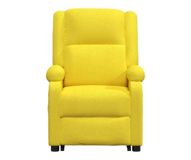 Zložljiv fotelj z dvigom, rumen, tekstilni material