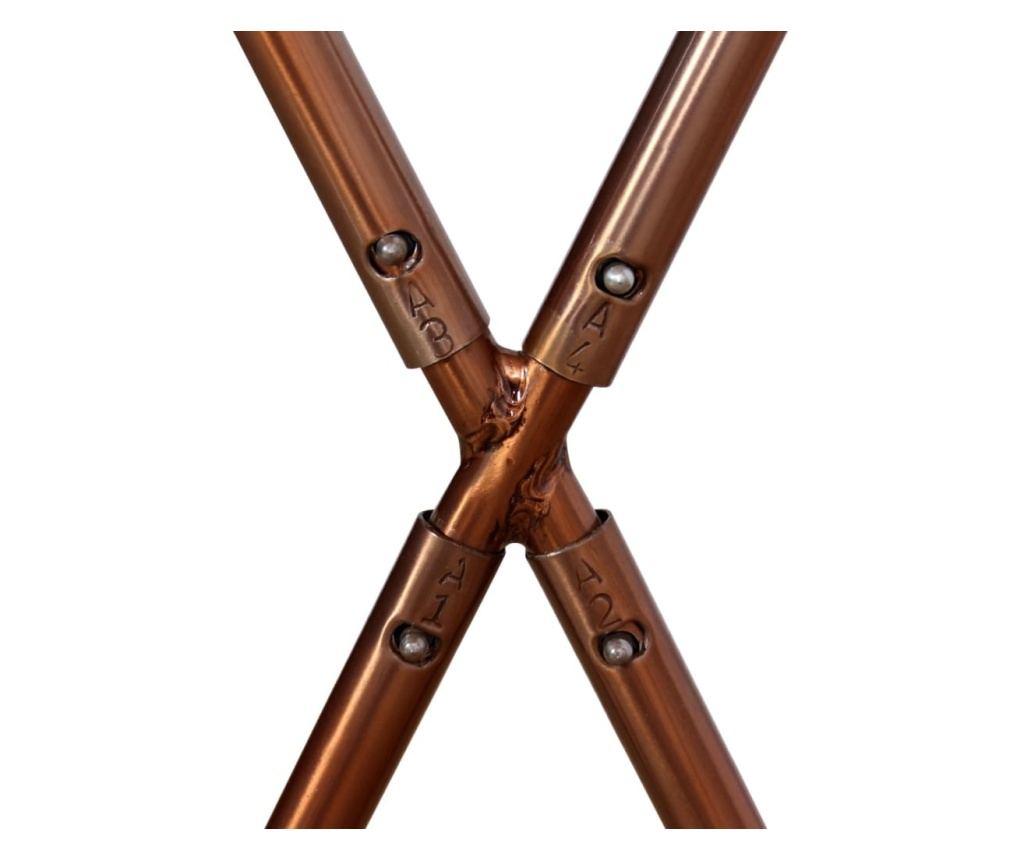 Leptir stolica, smeđa i bijela, prava goveđa koža - 9