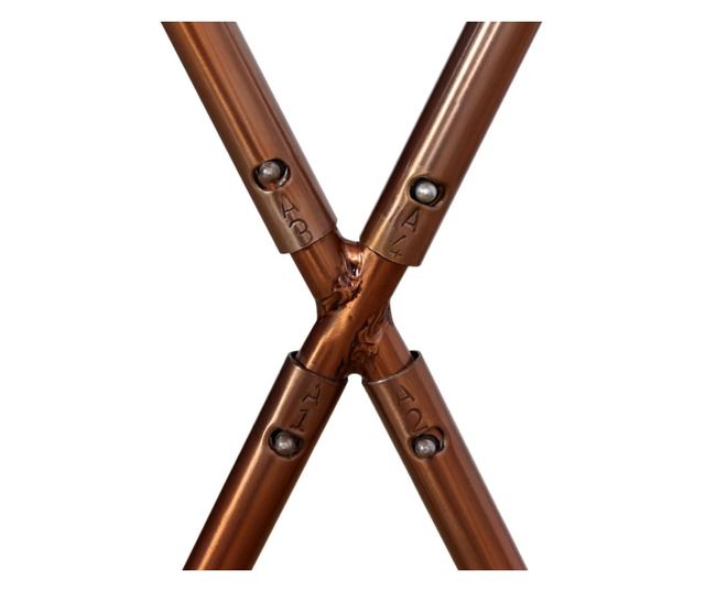 Butterfly стол, кафяв и бял, естествена телешка кожа