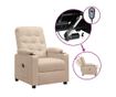 Електрически реклайнер фотьойл, кремав, текстилна материя thumbnail 1
