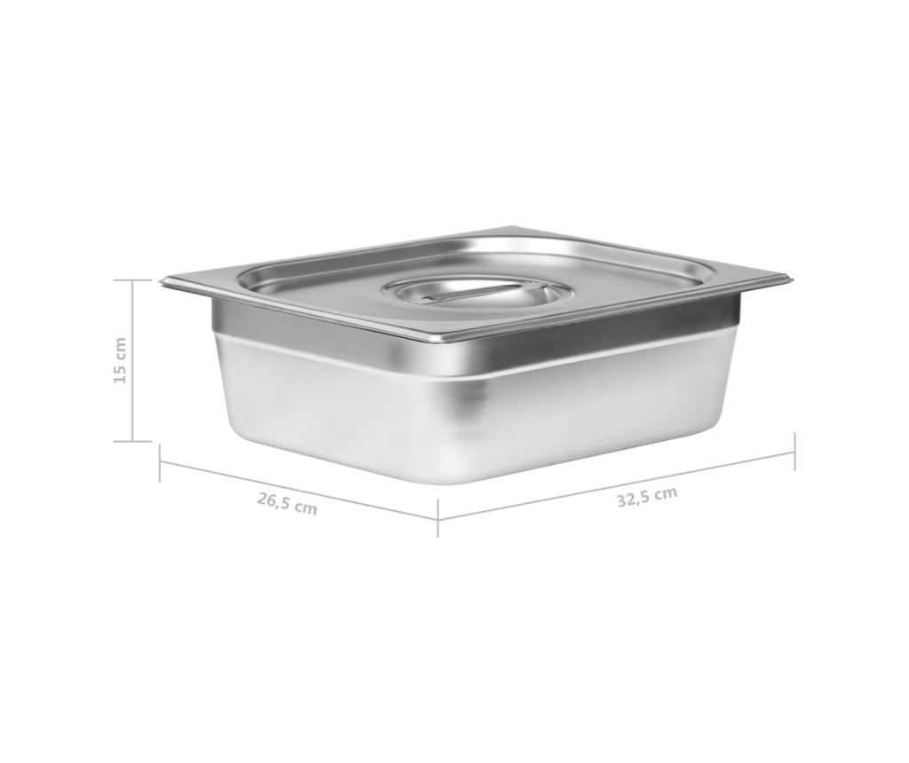 Gastronorm Bain Marie Уред за поддържане на храна топла 3 x GN 1/2 Неръждаема стомана - 11
