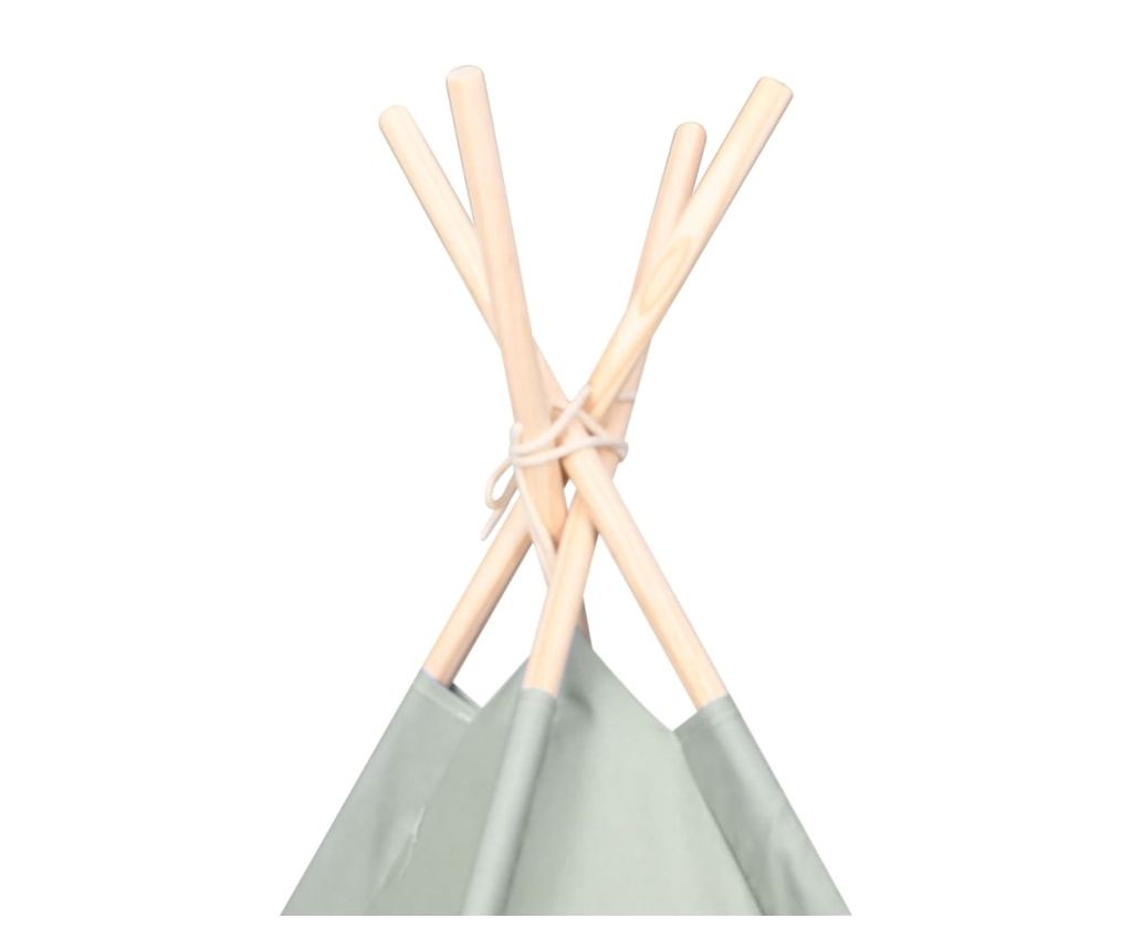 Cort de copii teepee cu geantă, dungi, 120x120x150 cm, piersică - 5