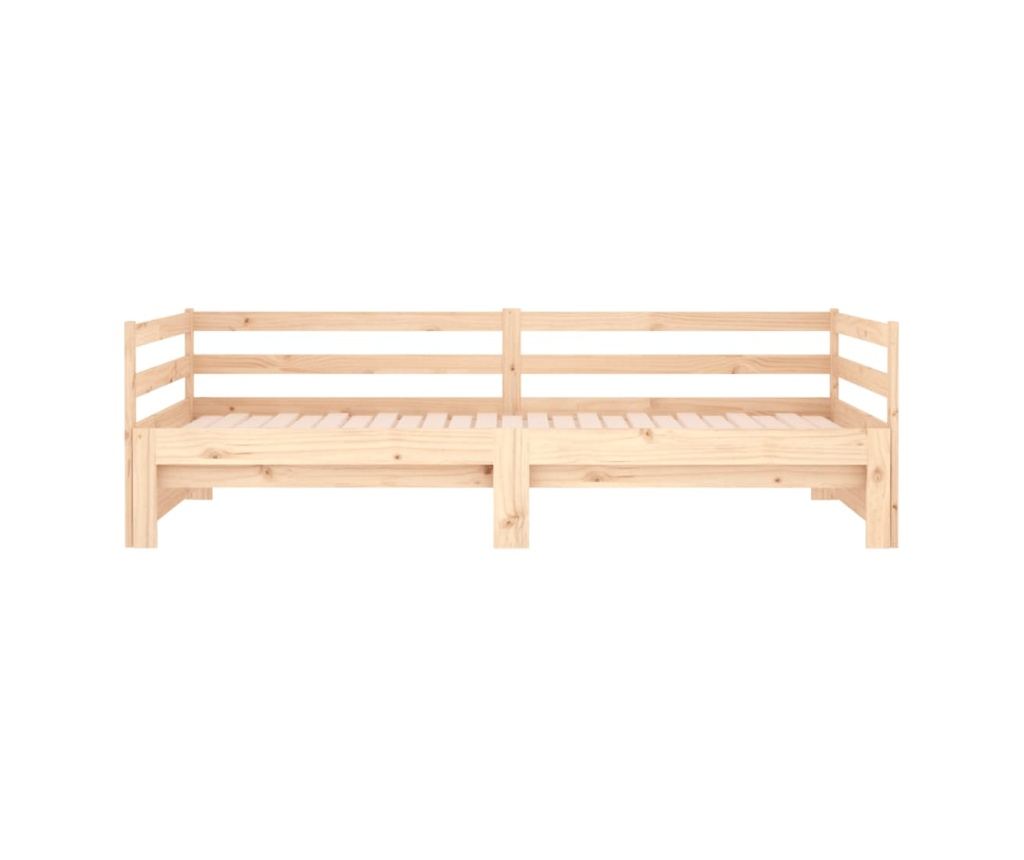Rozkładane łóżko dzienne 2x(80x200) cm lite drewno sosnowe - 9