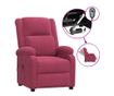 Електрически реклайнер, цвят виночервено, кадифе thumbnail 1