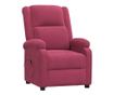 Електрически реклайнер, цвят виночервено, кадифе thumbnail 2