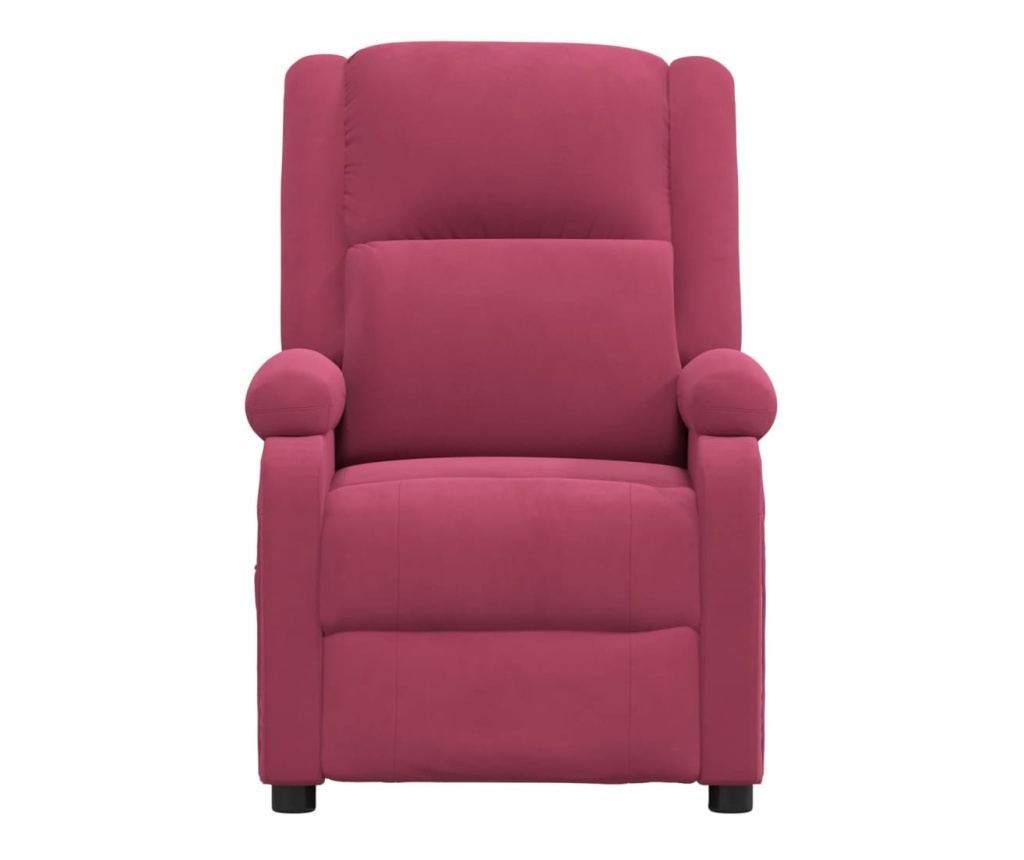 Електрически реклайнер, цвят виночервено, кадифе - 3