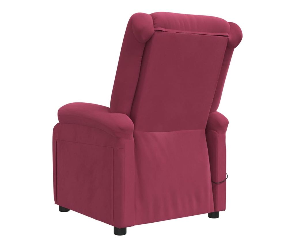 Електрически реклайнер, цвят виночервено, кадифе - 5