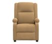 Електрически реклайнер фотьойл, кафяв, кадифе