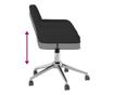 Въртящ се офис стол, черен, плат thumbnail 3