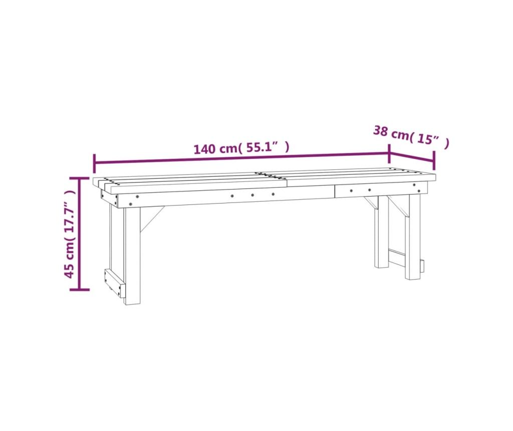Vrtni namještaj, 3 komada, Tretirano borovo drvo - 10