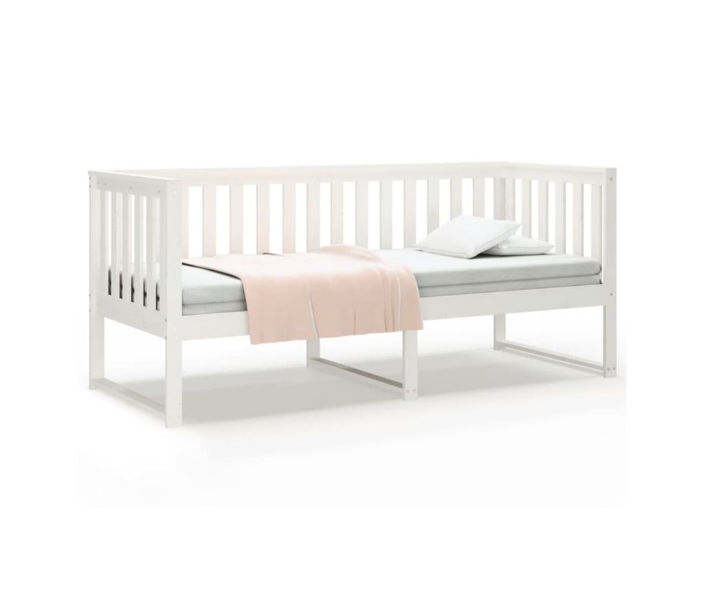 Day bed, white, 80x200 cm, solid pine wood - 2