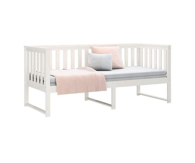 Дневно легло, бяло, 80x200 см, масивна борoва дървесина