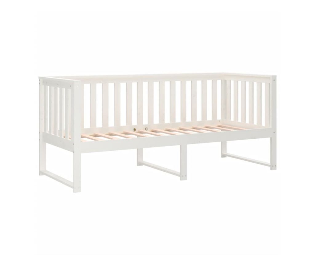 Day bed, white, 80x200 cm, solid pine wood - 7