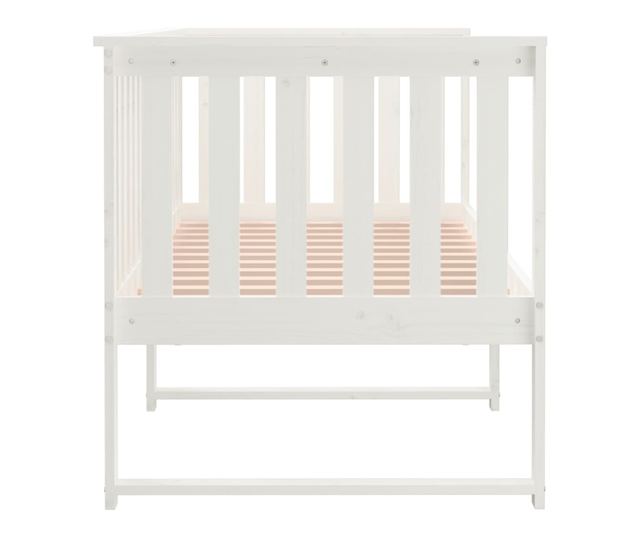 Дневно легло, бяло, 80x200 см, масивна борoва дървесина