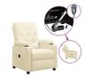 Електрически реклайнер фотьойл, кремав, изкуствена кожа thumbnail 1