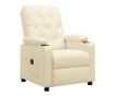 Електрически реклайнер фотьойл, кремав, изкуствена кожа thumbnail 2