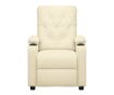 Електрически реклайнер фотьойл, кремав, изкуствена кожа thumbnail 3