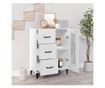 Страничен шкаф, бял, 69.5x34x90 см, композитно дърво thumbnail 2