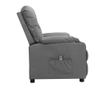 Електрически реклайнер фотьойл, сив, изкуствена кожа