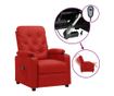Електрически реклайнер, цвят бордо, изкуствена кожа