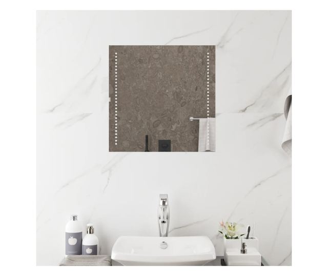 LED Огледало за баня, 50x50 см