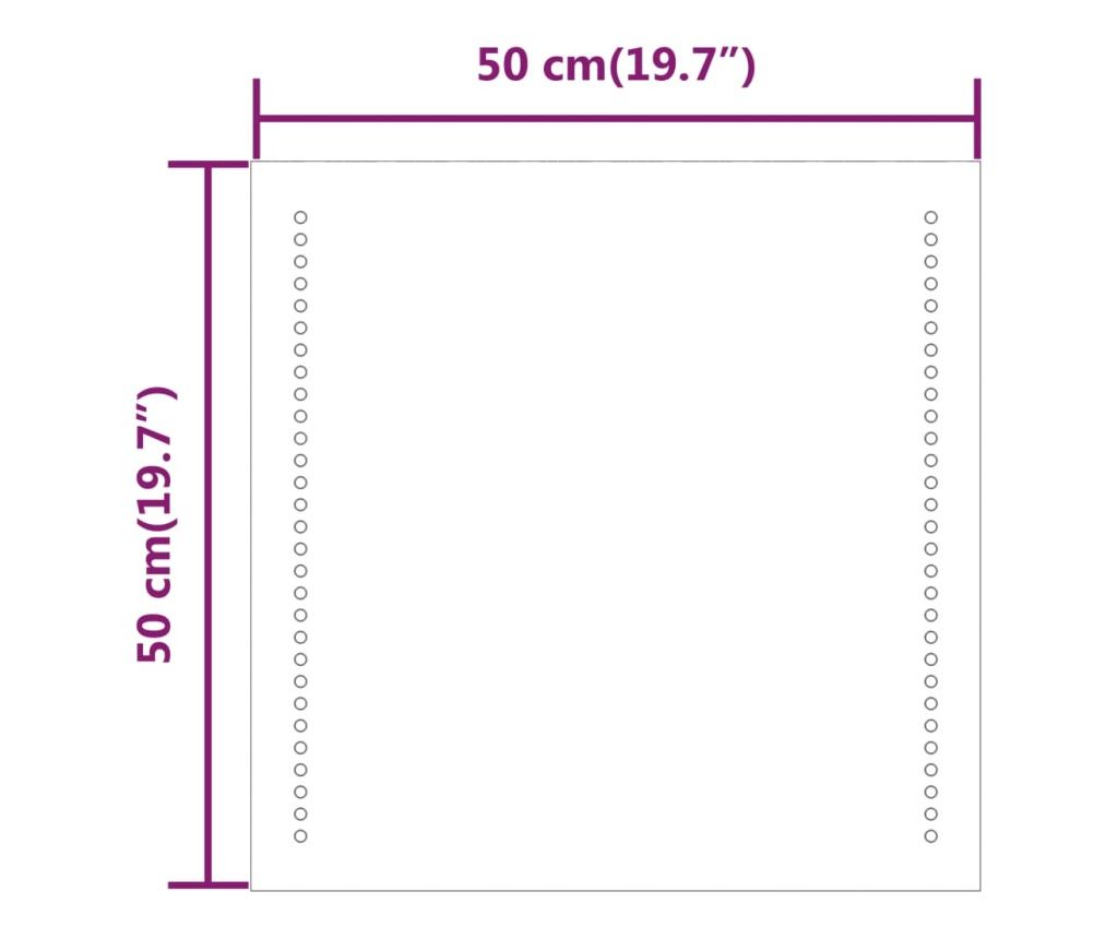 LED kopalniško ogledalo, 50x50 cm - 9