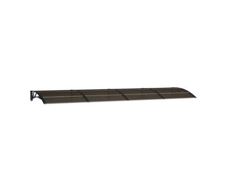 Nadstrešnica za vrata Crna 400x100 cm Polikarbonat