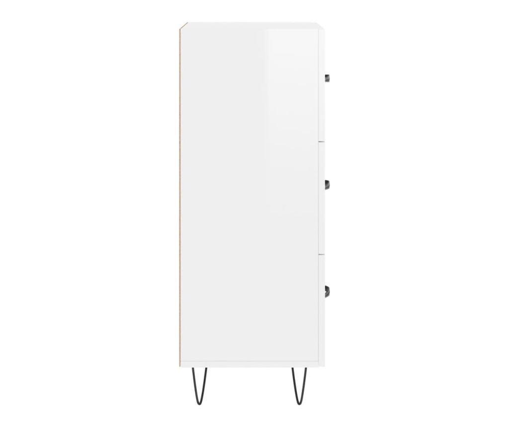 Ormarić za posuđe, visoki sjaj bijeli, 34,5x34x90 cm, kompozitno drvo - 7