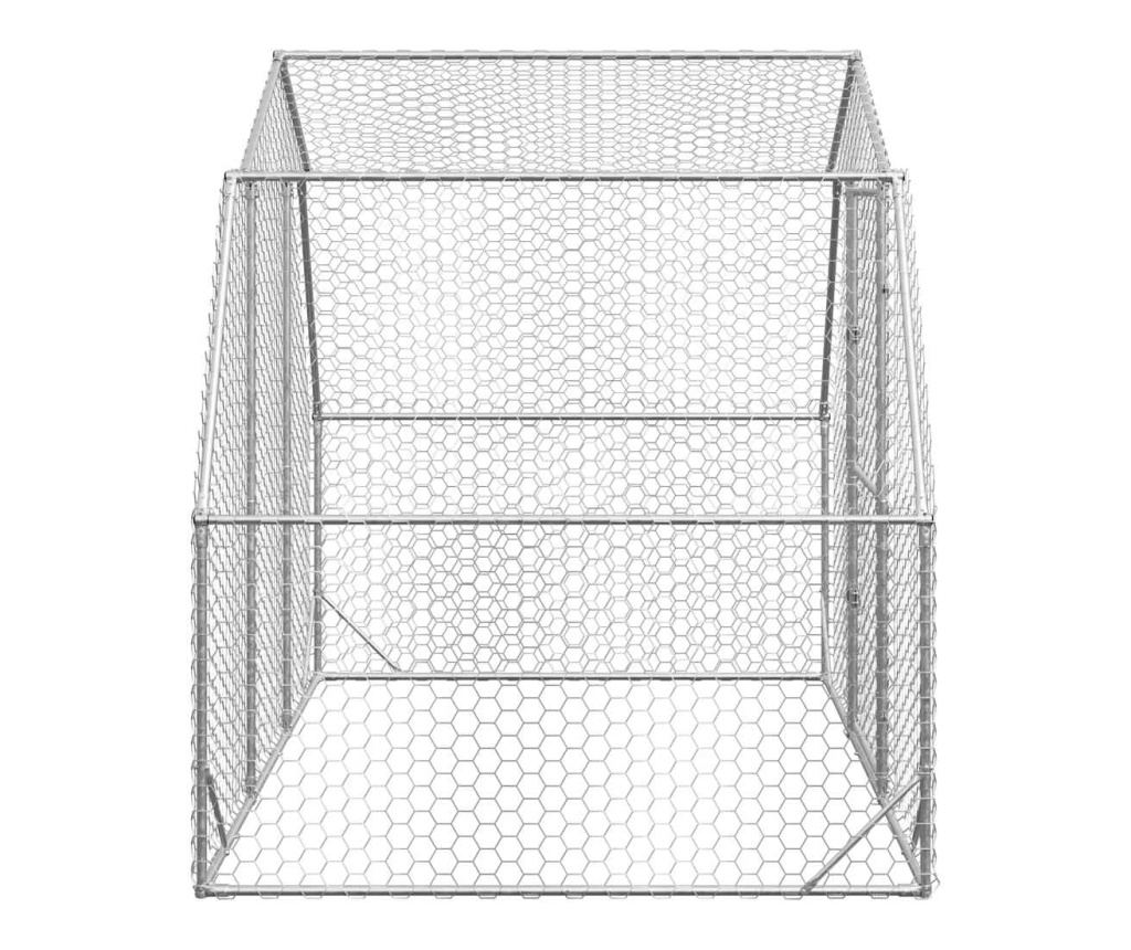 Пилешки бяг 2,5x2x2,25 м Поцинкована стомана - 4