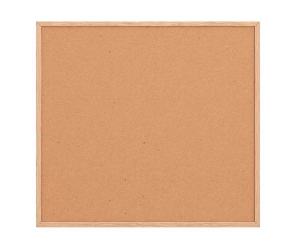 Коркова дъска с рамка от масивна борова дървесина 60x55 см - 3