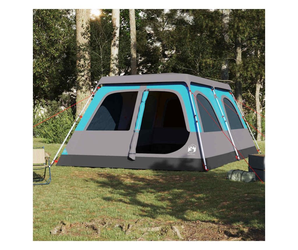 Rodinný stan kupole pro 8 osob modrý rychloupínací - 3