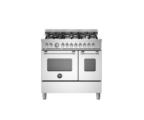 Aragaz pe gaz, Bertazzoni, 90 cm, 2 cuptoare electrice, colecție Master, inox