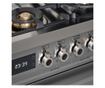 Газов плот Bertazzoni, 120 см, 6 котлона и Teppanyaki плоча, 2 електрически фурни, Колекция Professional, Бял thumbnail 2
