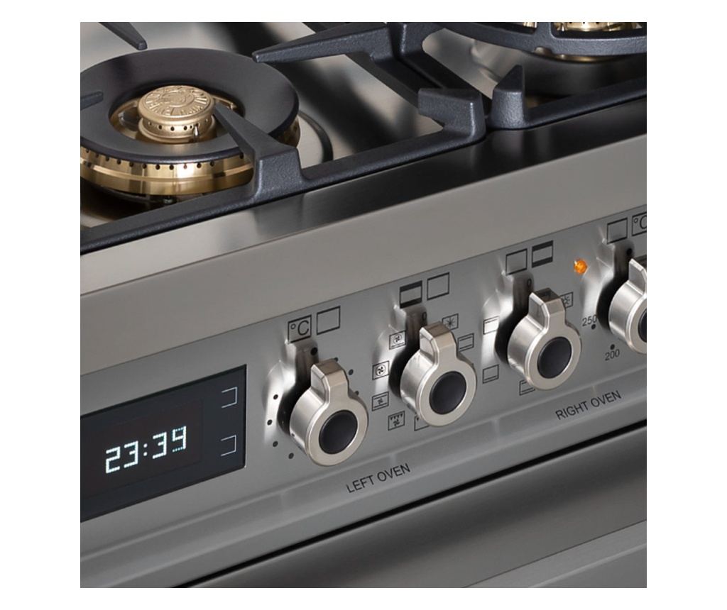 Газов плот Bertazzoni, 120 см, 6 котлона и Teppanyaki плоча, 2 електрически фурни, Колекция Professional, Бял - 2