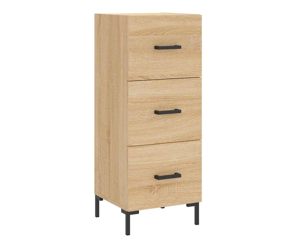 Visoka ormar, hrast sonoma, 34,5x34x180 cm, obrađeno drvo - 5