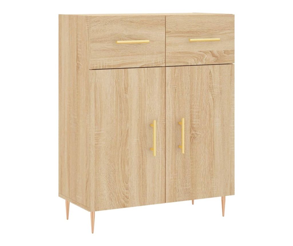 Visoka ormar, hrast sonoma, 69,5x34x180 cm, kompozitno drvo - 7