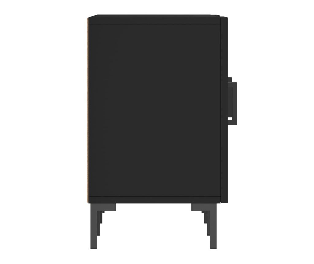 TV stalak, crni, 150x30x50 cm, kompozitno drvo - 7