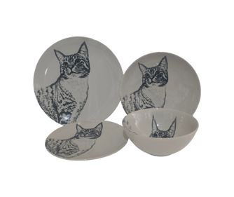 Set 4 piese pentru o persoana, Ceramica, Ivoire