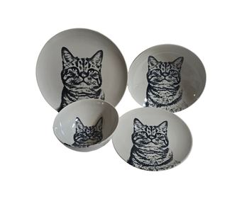 Set 4 piese Cesiro, Ceramica, Ivoire, 600 ml, 26 cm/21 cm/20 cm