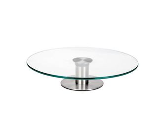 Ibili forgó tortatartó állvány, rozsdamentes acél/üveg, 30x7, átlátszó